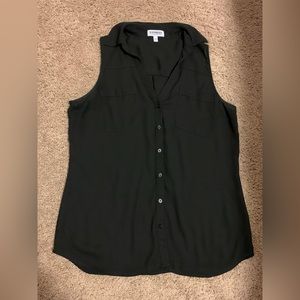 Black express button down shirt